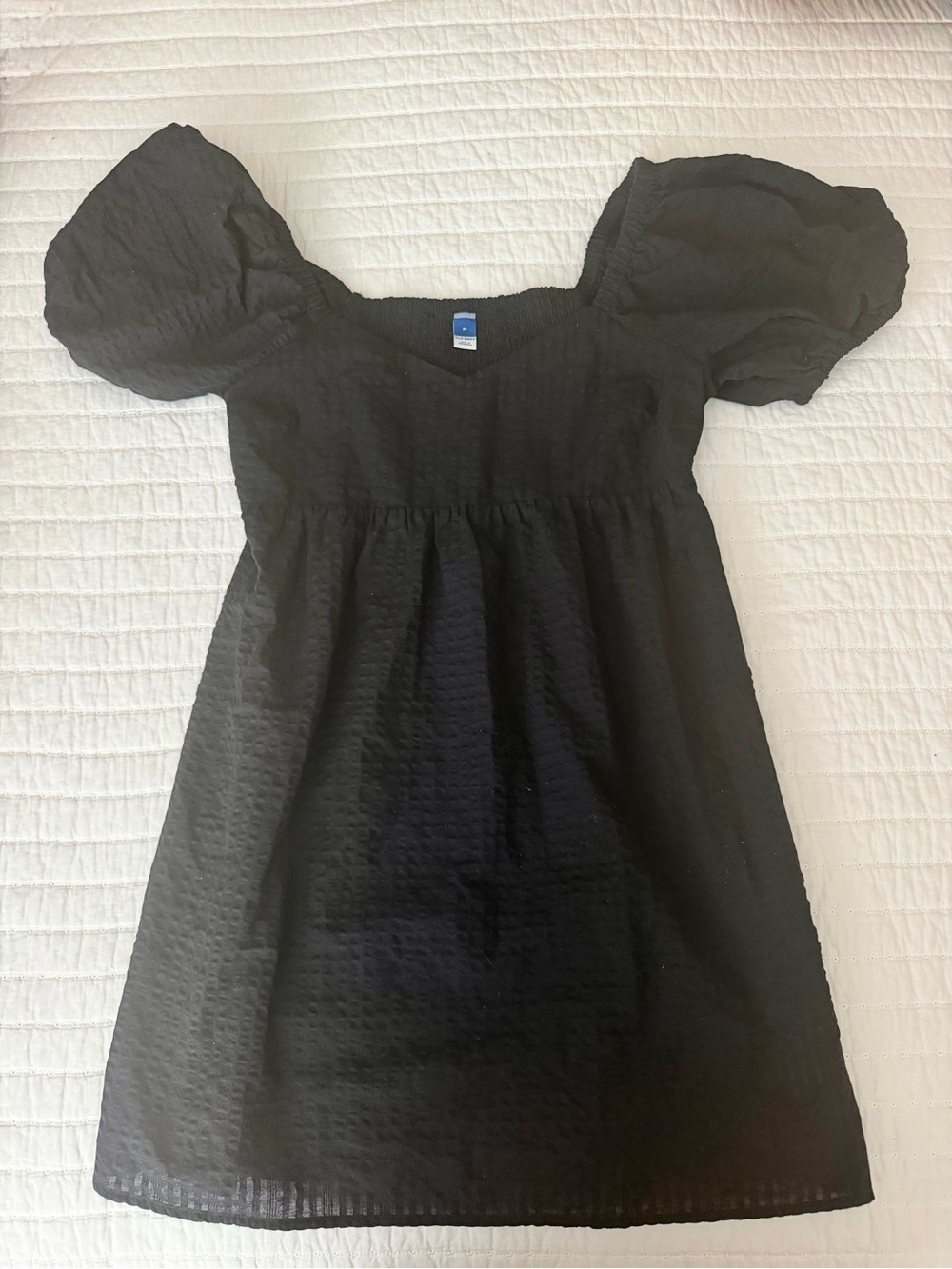 Old Navy Girls Black Puff-Sleeve Summer Dress